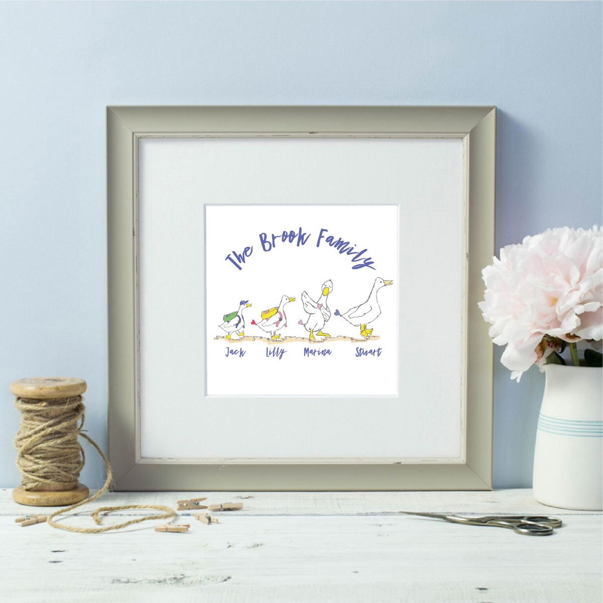 Duck Family Framed Print