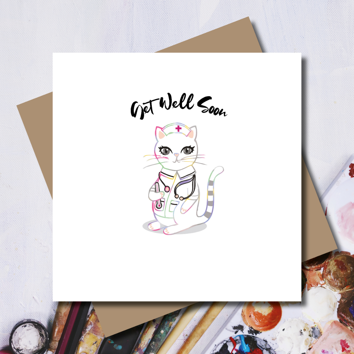 Ditsy Kat Get Well Soon