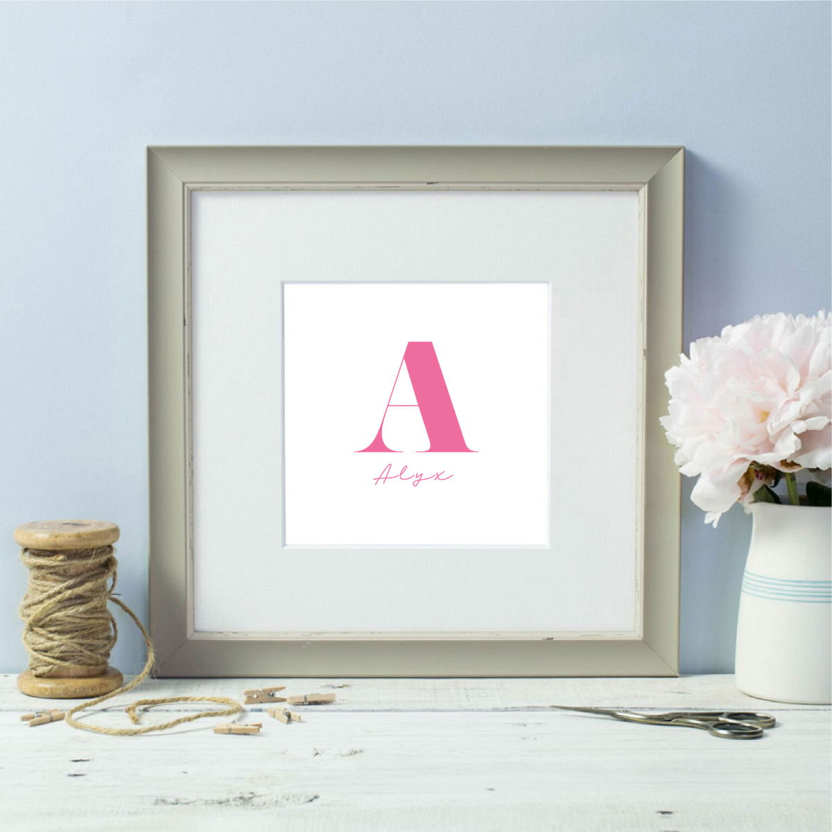 Initial Framed Print