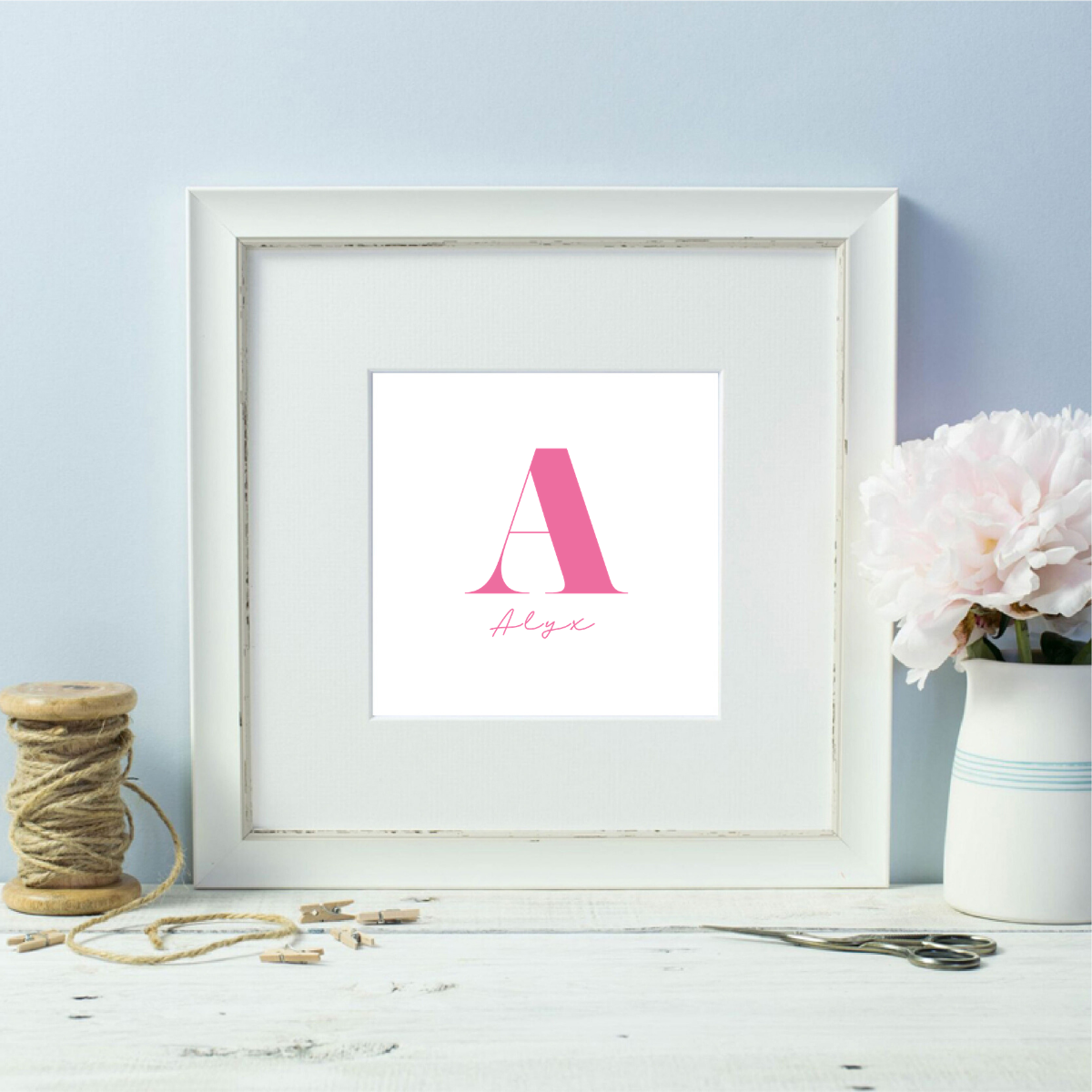 Initial Framed Print