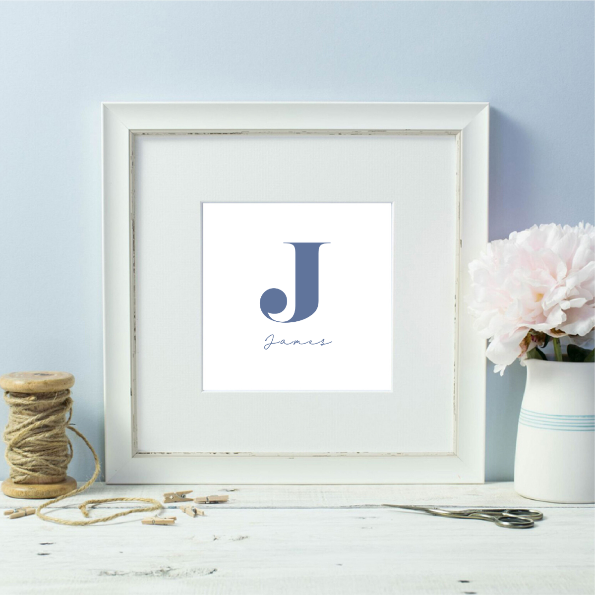 Initial Framed Print