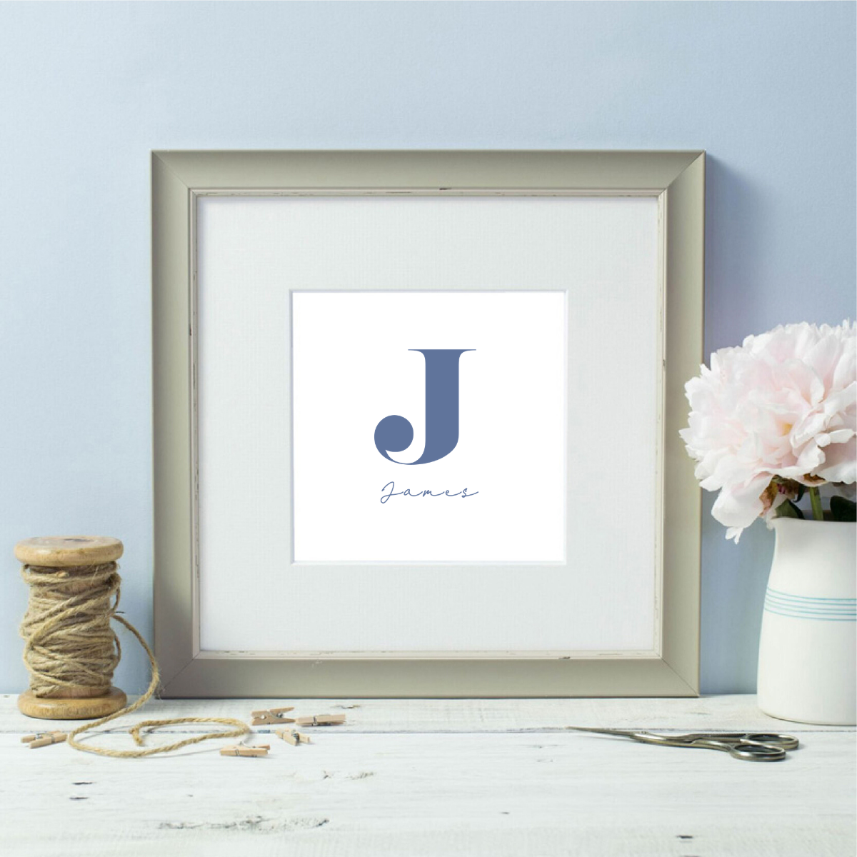 Initial Framed Print