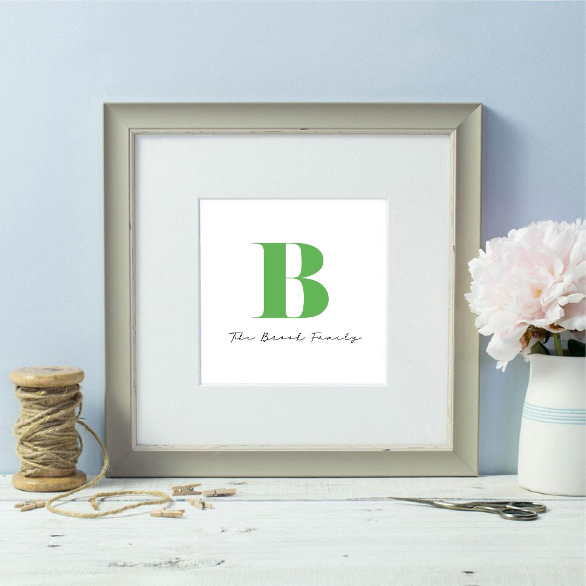 Initial Framed Print