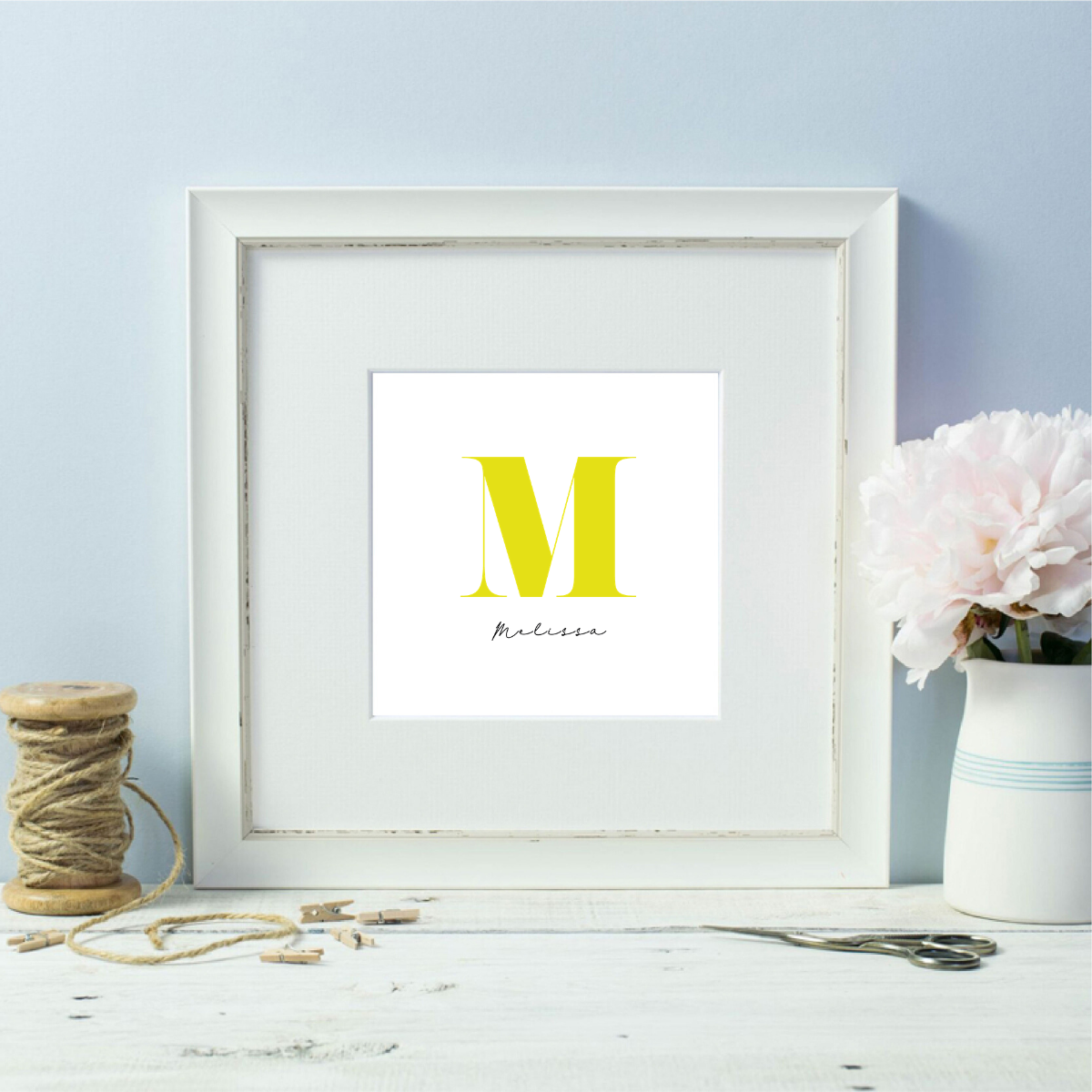 Initial Framed Print