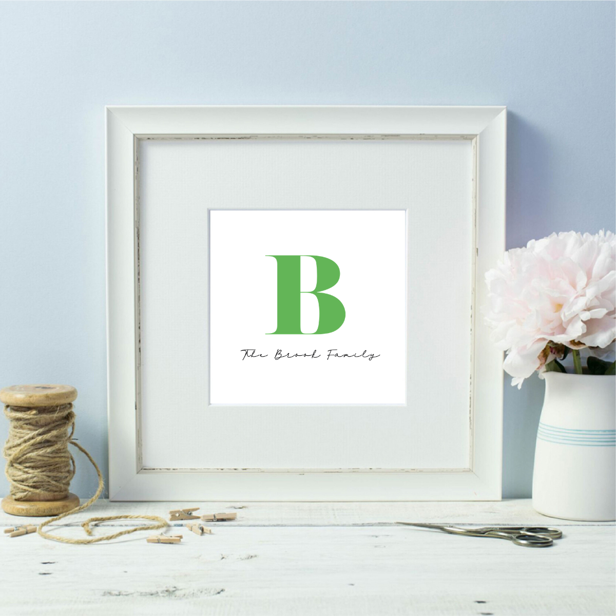 Initial Framed Print