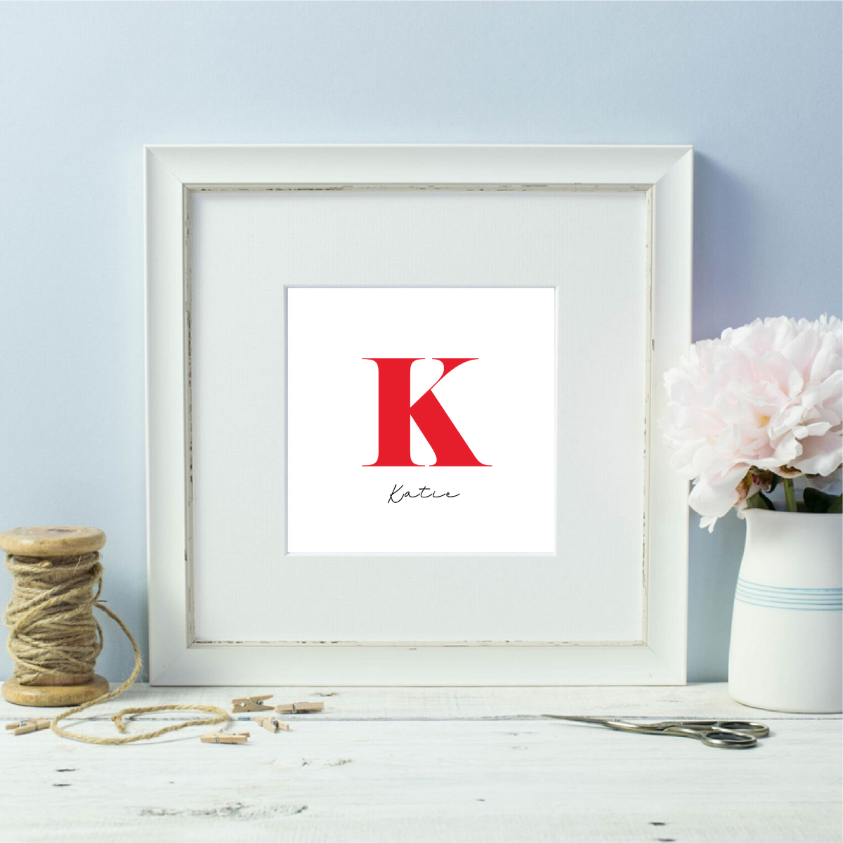 Initial Framed Print