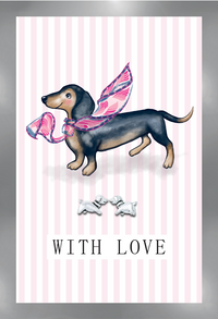 Little Pretties Dachschund Earring Card - Friendship Greeting Card