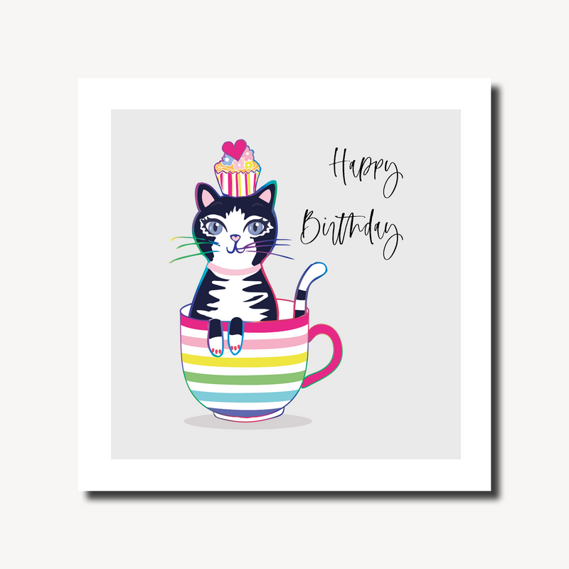 Pretty Lilly Cat Tea Cup