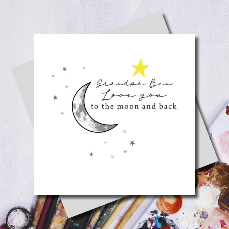 Personalised Love you to the moon and Back Greeting Card
