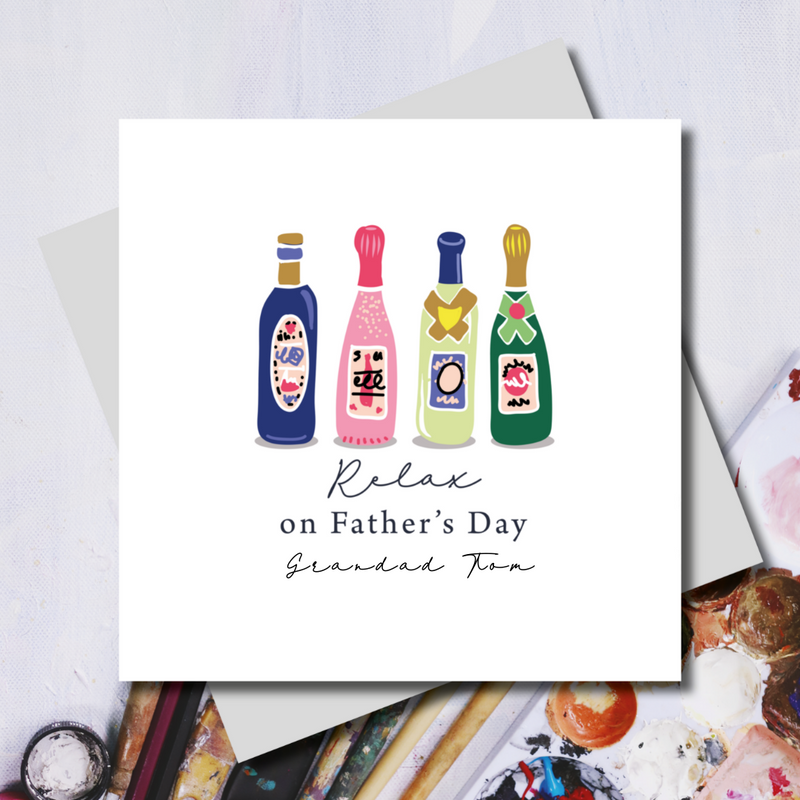 Personalised Oh So Pretty Print Vino Bottles Fathers Day 
