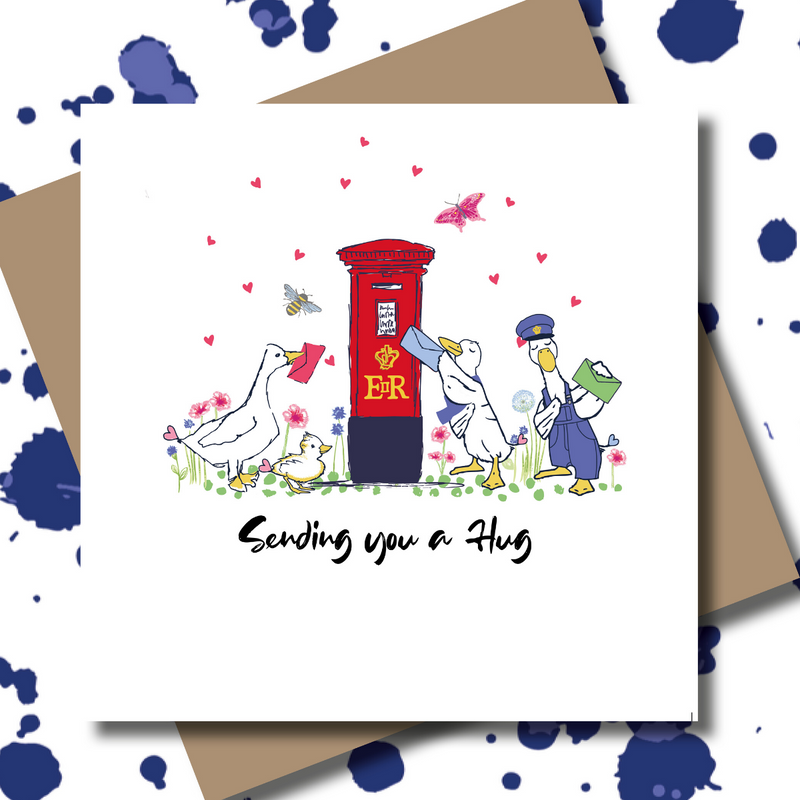Personalised Key Worker Ducks Postbox Greeting Card