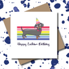 Key Worker Rainbow Dachshund Dog Greeting Card
