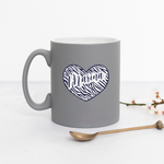 Animal Print Heart Personalised Narl Grey Mug 