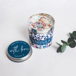Heart Animal print Candle