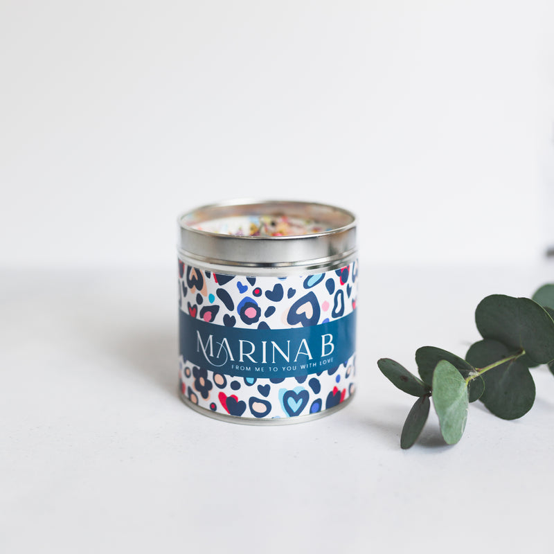 Heart Animal print Candle