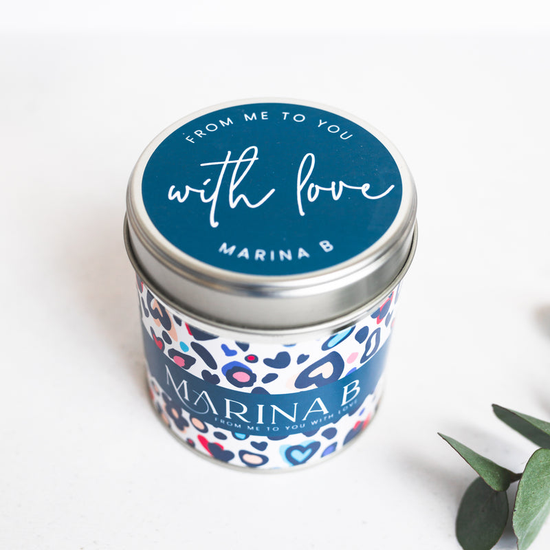 Heart Animal print Candle