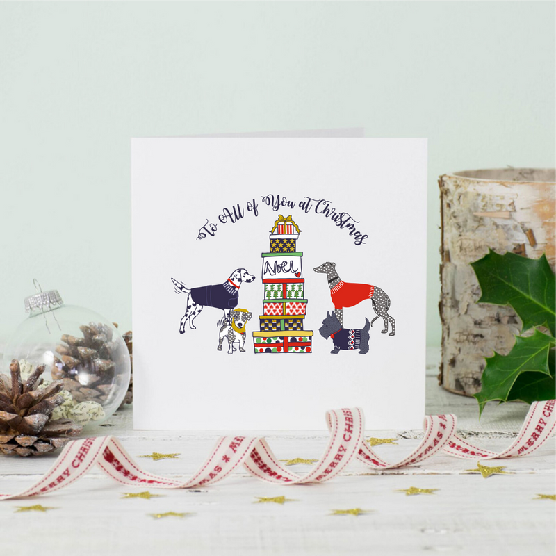 All At Christmas Dogs Greeting Card