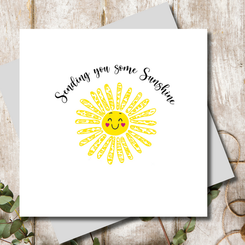 Yellow Animal Print Sending You Some Sunshine Greeting Card