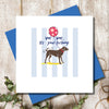 Chocolate Brown Labrador Birthday Greeting Card