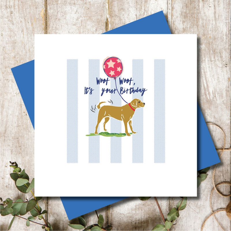 Golden Labrador Birthday Greeting Card