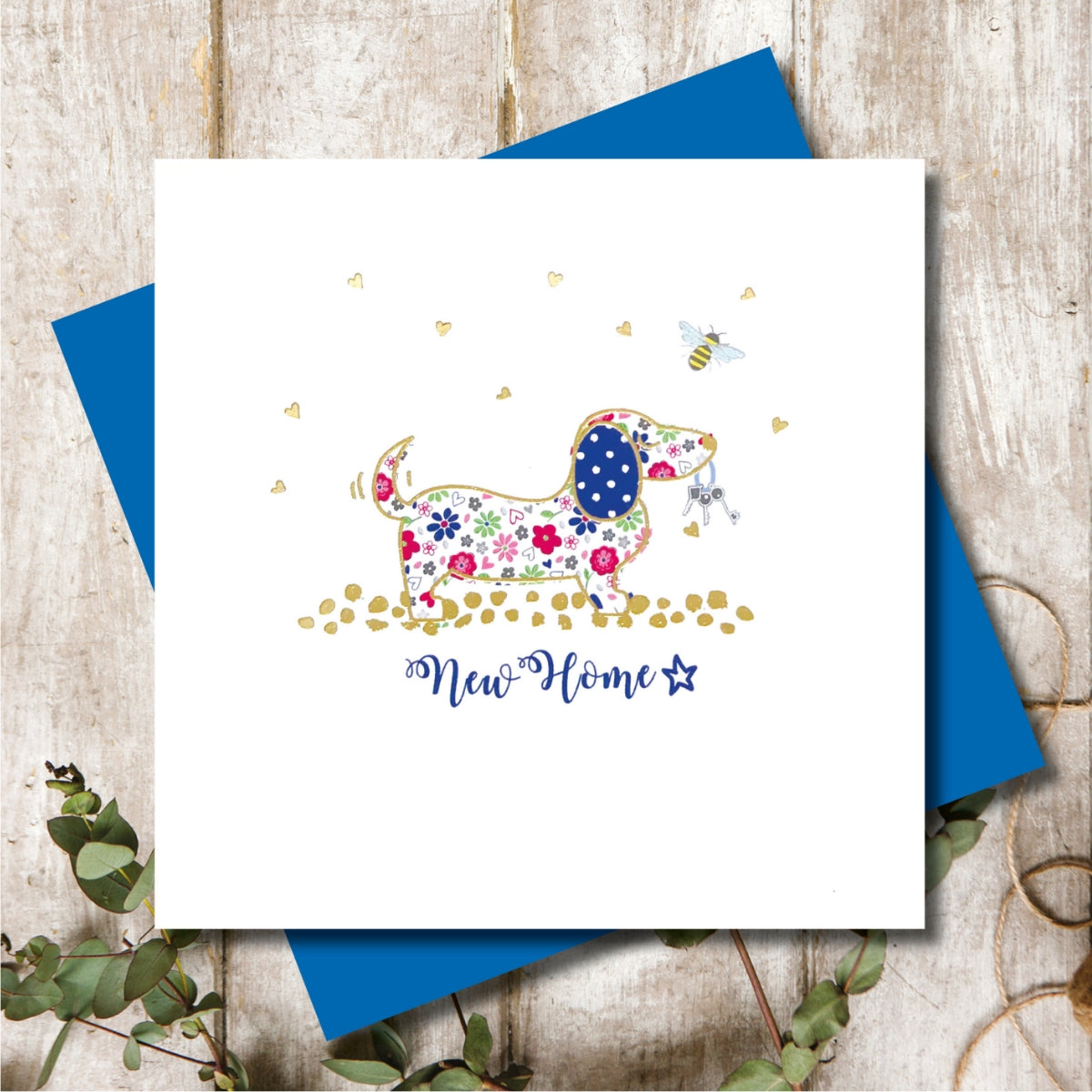 Ditsy Dachshund New Home Greeting Card