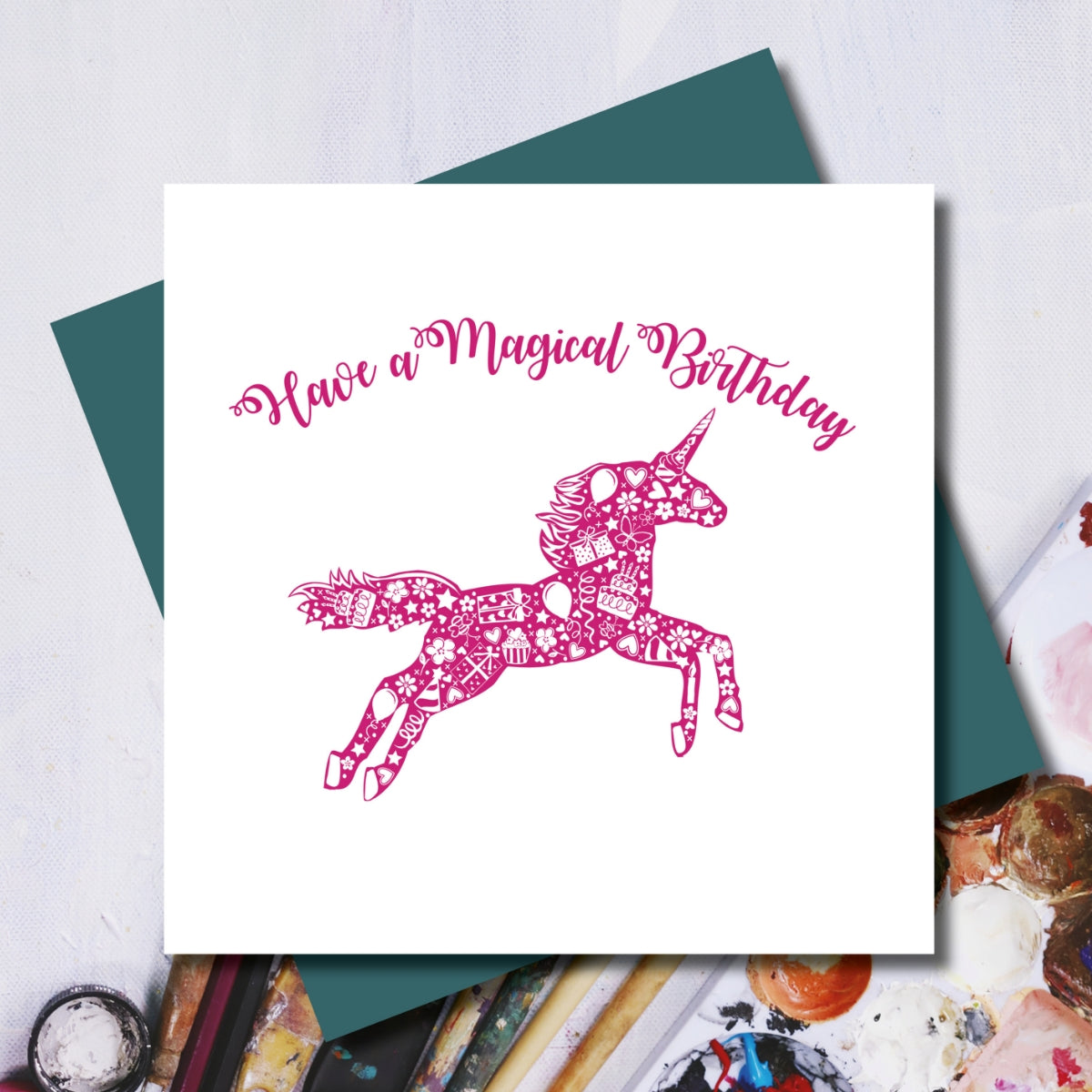 Daisy Happy Birthday Magical Unicorn Greeting Card