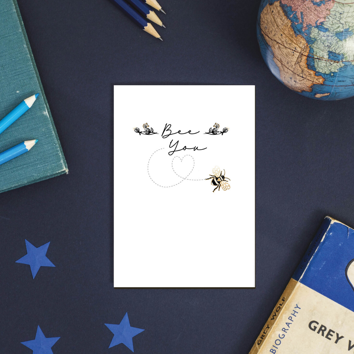 Bee You Rose Gold Foil Greeting Card