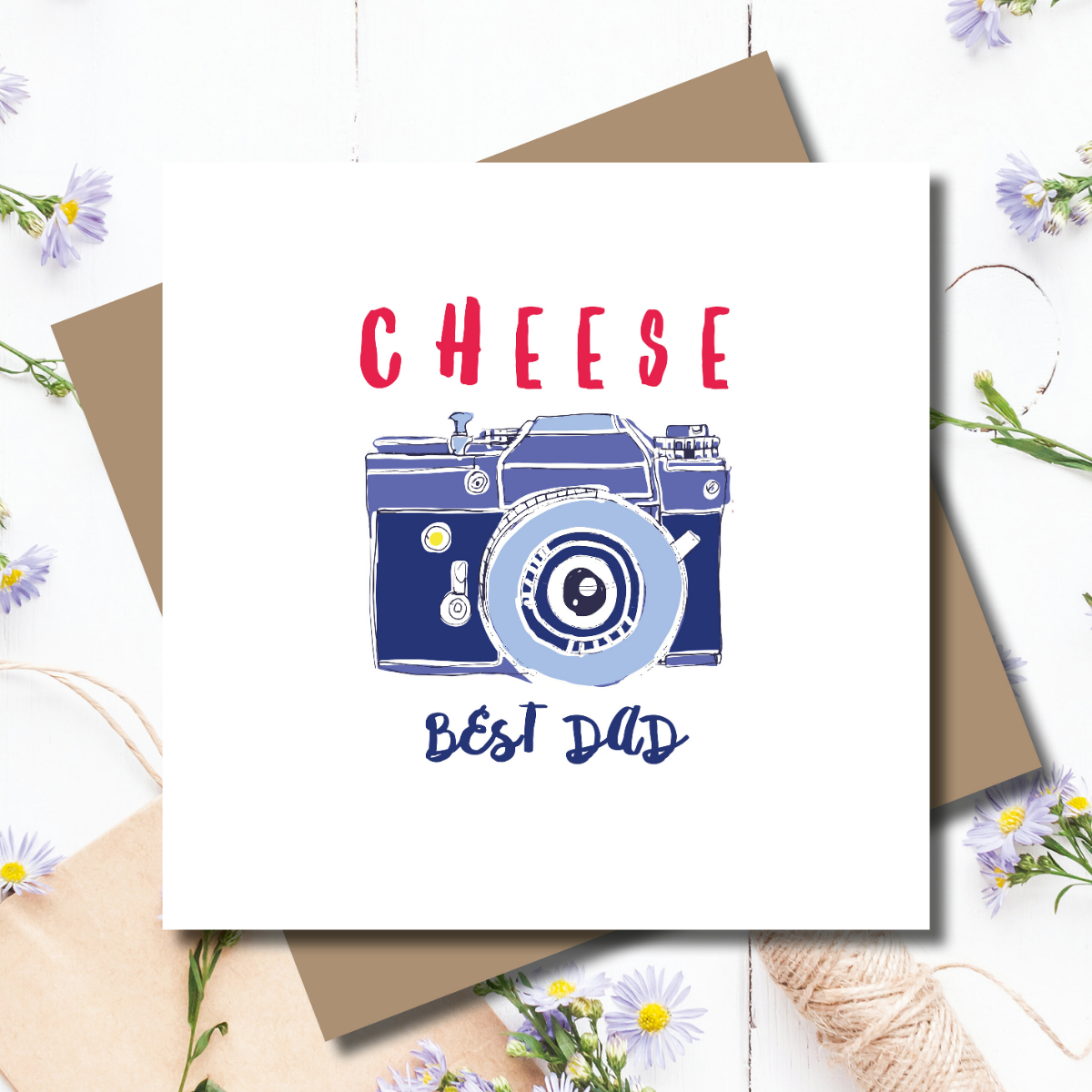CHEESE! Camera Best Dad Father's Day Greeting Card