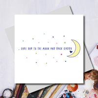 Love You To The Moon And Back Dad Father's Day Greeting Card