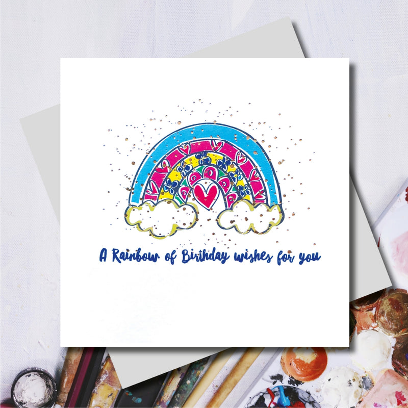 Happy Birthday Rainbow Foiled Greeting Card