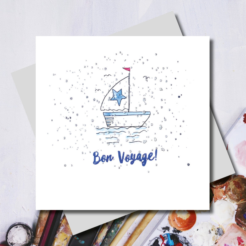 Lucy Bon Voyage Boat Greeting Card