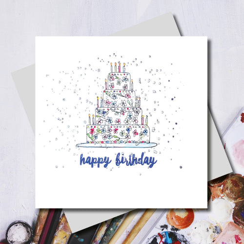 Lucy Happy Birthday Cake Greeting Card 