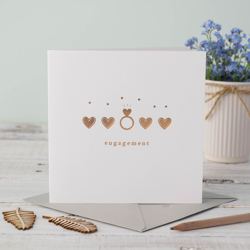 Engagement Ring Shimmer Greeting Card