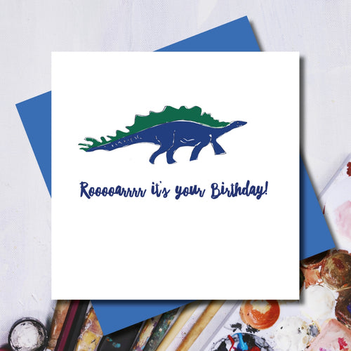 Roaaaaaaar Dinosaur Birthday Greeting Card
