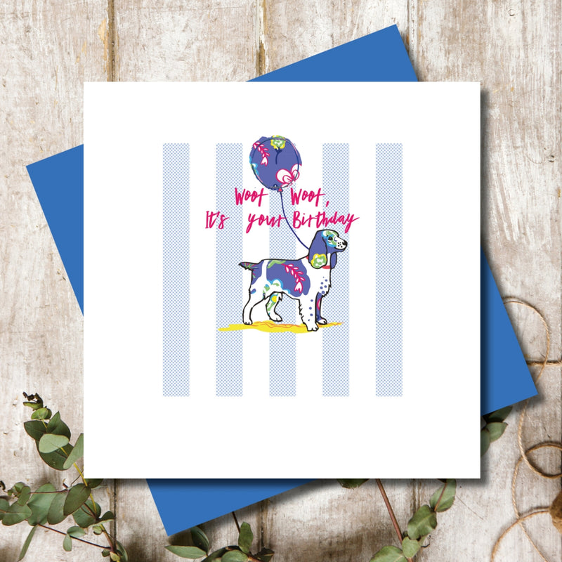 Spaniel Dog Happy Birthday Greeting Card