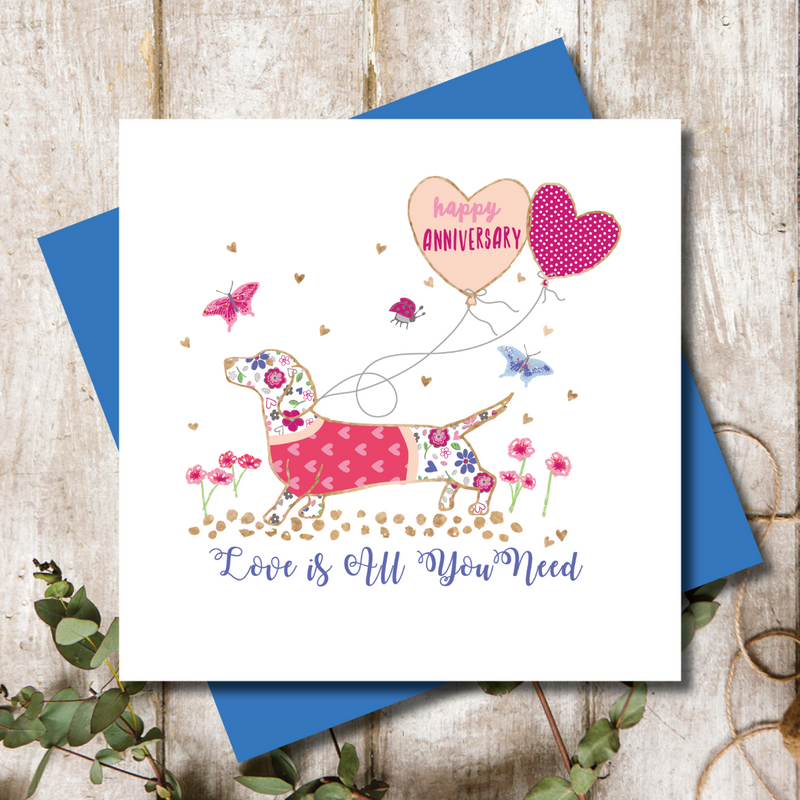 Love Is All You Need Happy Anniversary Greeting Card