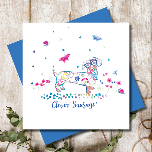 Clever Sausage Dachshund  Greeting Card