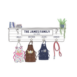 Personalised Family Apron Hook Print 