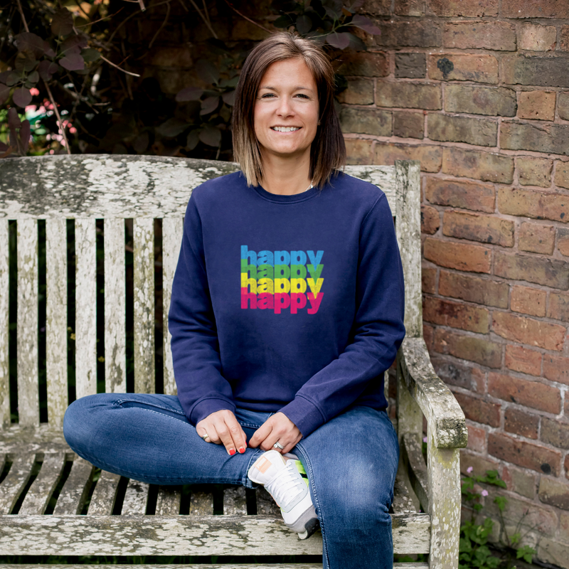 Rainbow happy sweatshirt discount