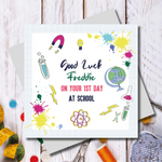 Back to school crazy science Greeting Card