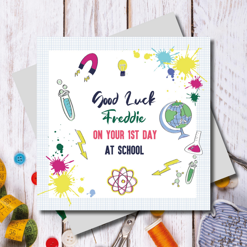 Back to school crazy science Greeting Card