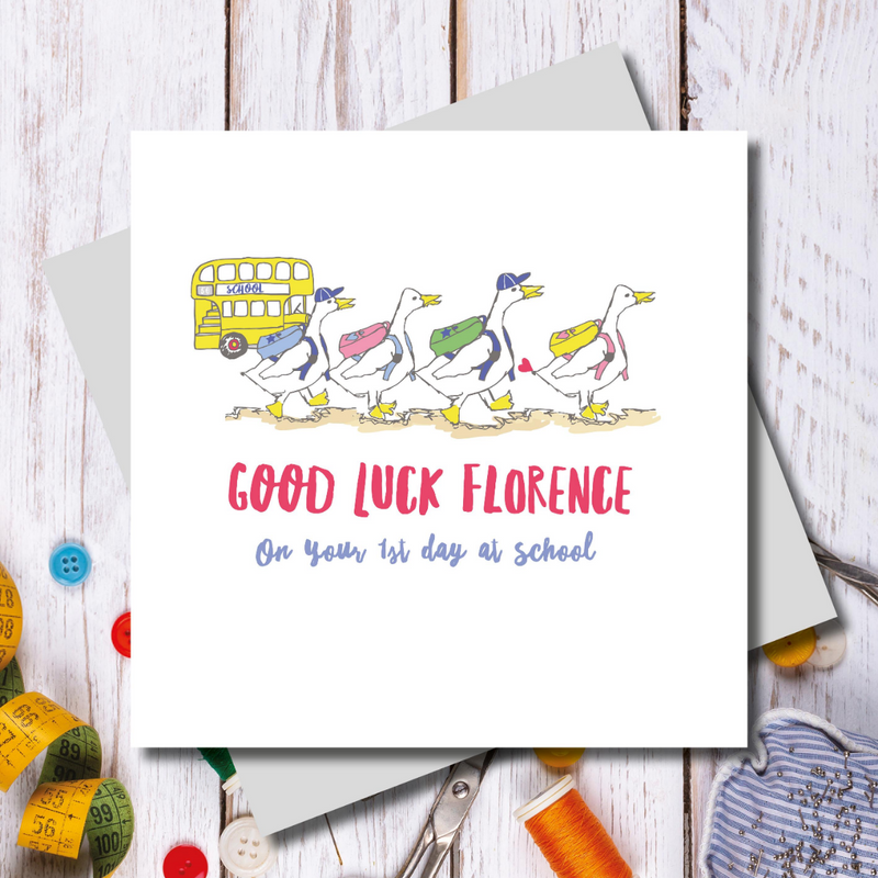 Back to school Ducks Greeting Card