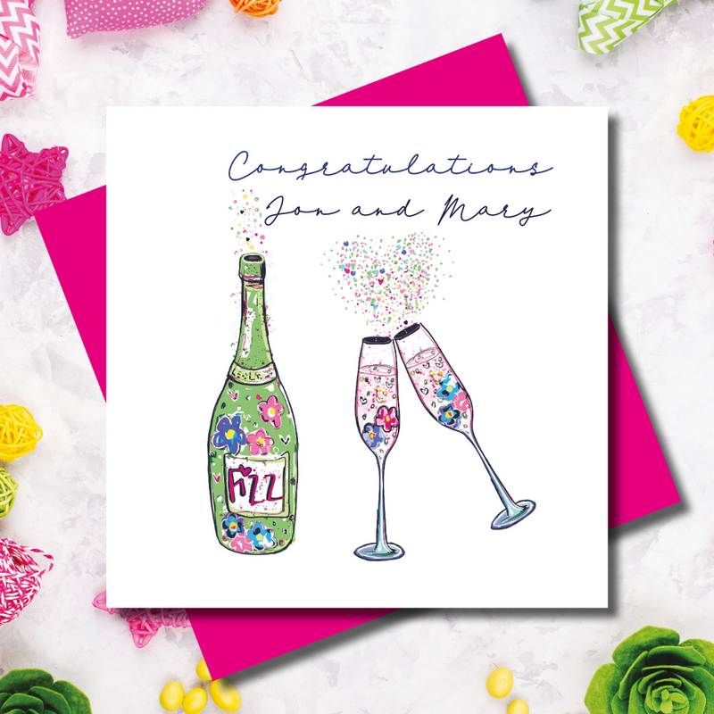 Personalised Tipsy Congratulations Anniversary Greeting Card