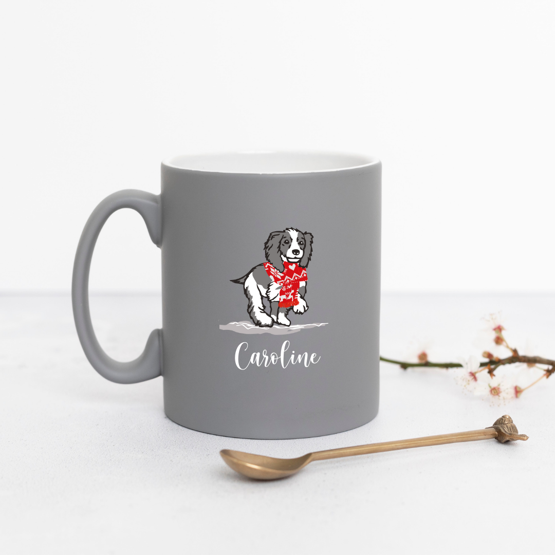 Festive Cocker Spaniel Dog Personalised Mug