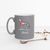 Festive Greyhound Dog Personalised Mug